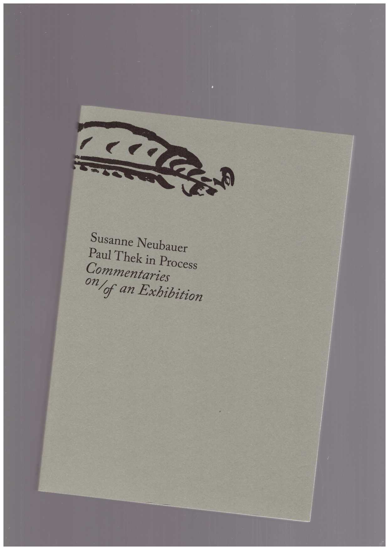 NEUBAUER, Susanne  - Paul Thek in Process. Commentaries on/of an Exhibition
