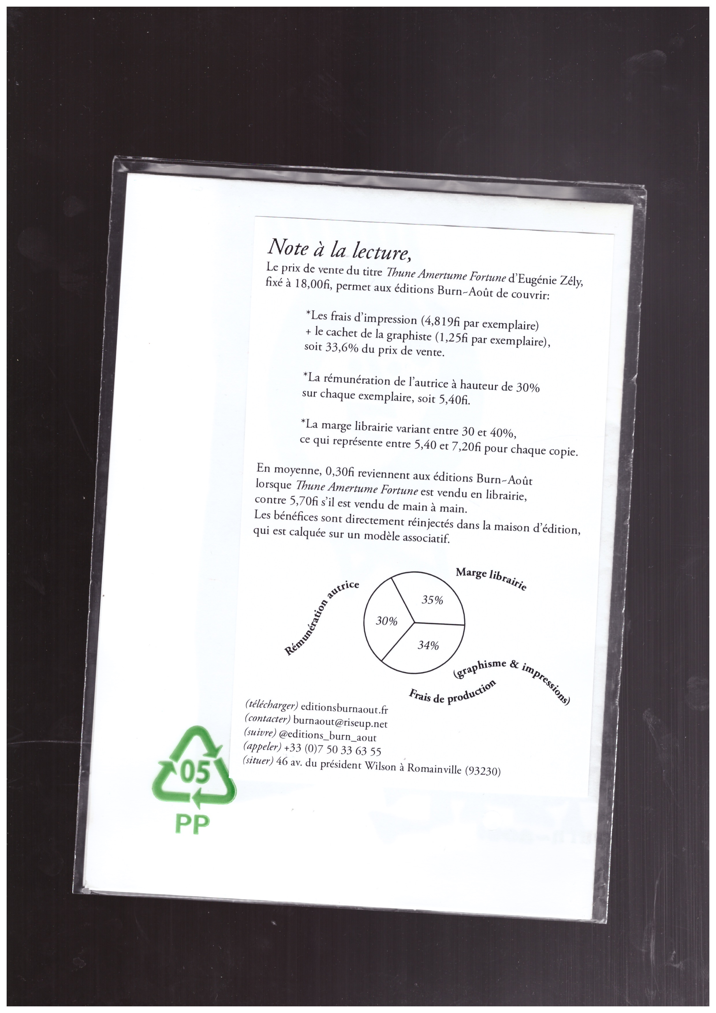 ZÉLY, Eugénie - Thune Amertume Fortune