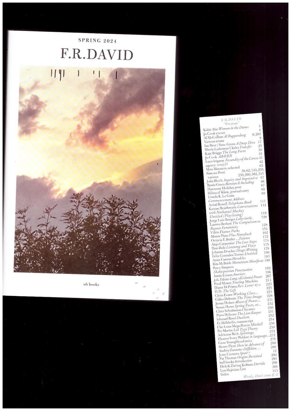 HOLDER, Will (ed.) et al.  - F.R.David (E–) Winter 2023 / Spring 2024. “Erratum”