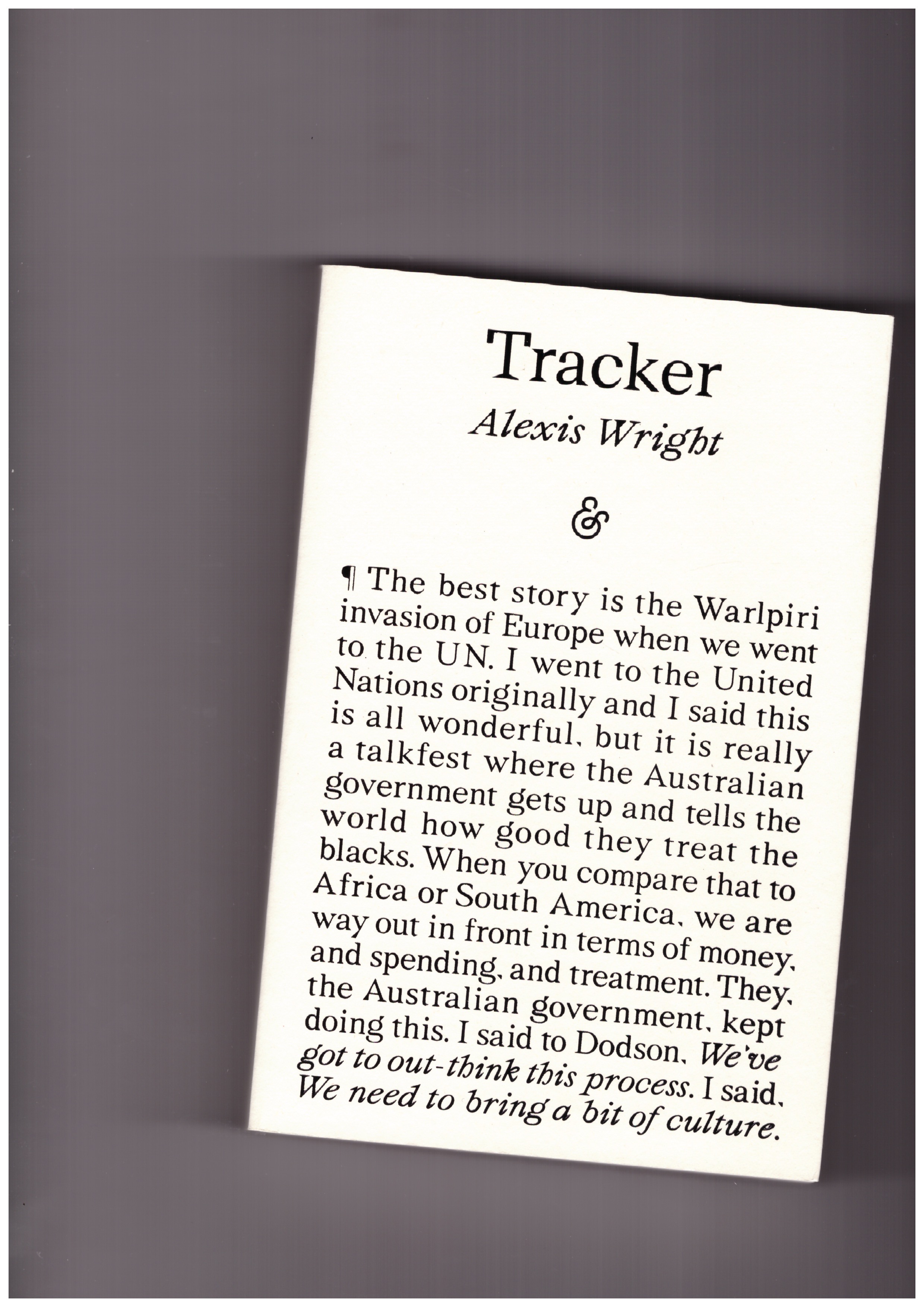 WRIGHT, Alexis - Tracker