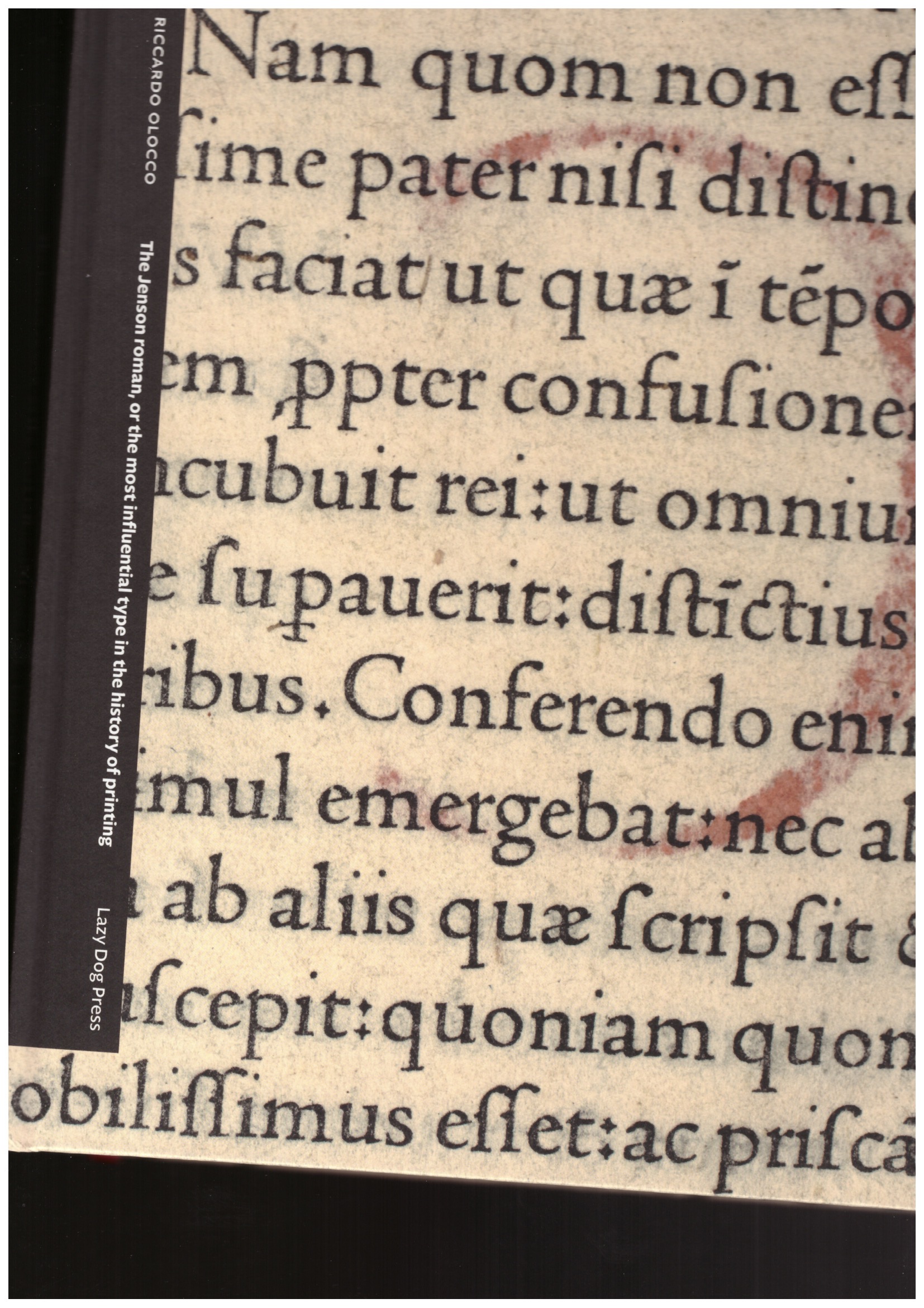 OLOCCO, Riccardo - The Jenson roman, or the most influential type in the history of printing