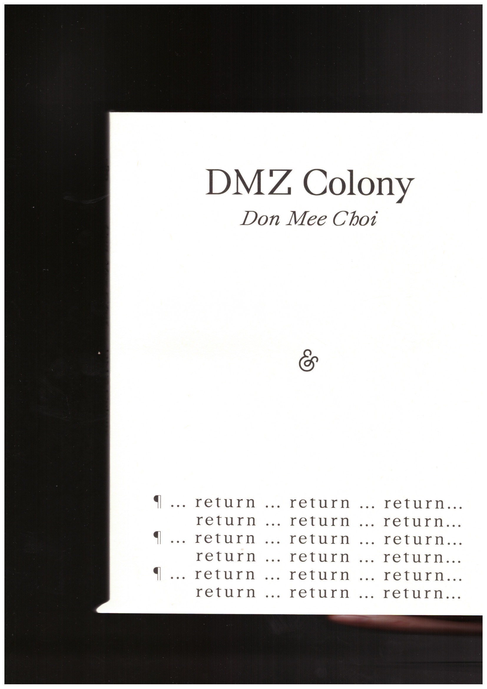 CHOI, Don Mee - DMZ Colony
