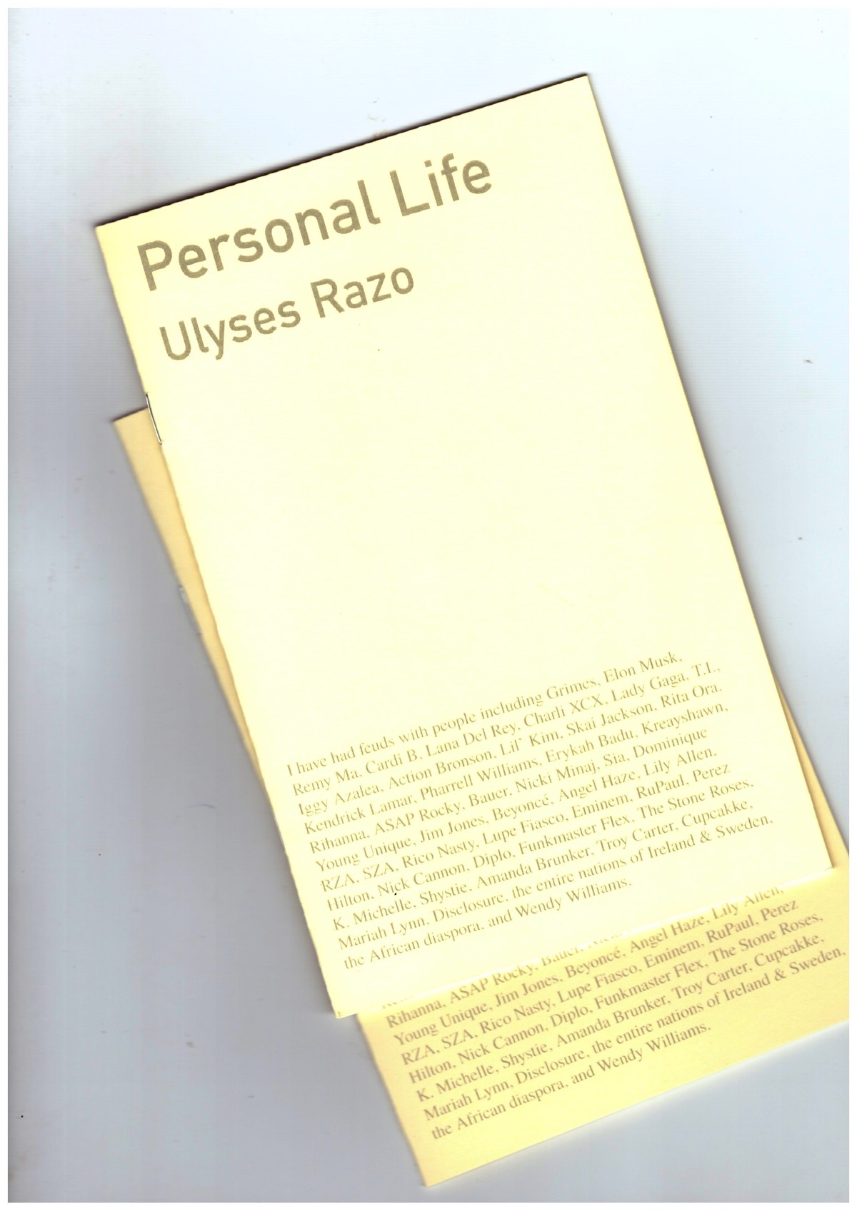 RAZO, Ulyses - Personal Life