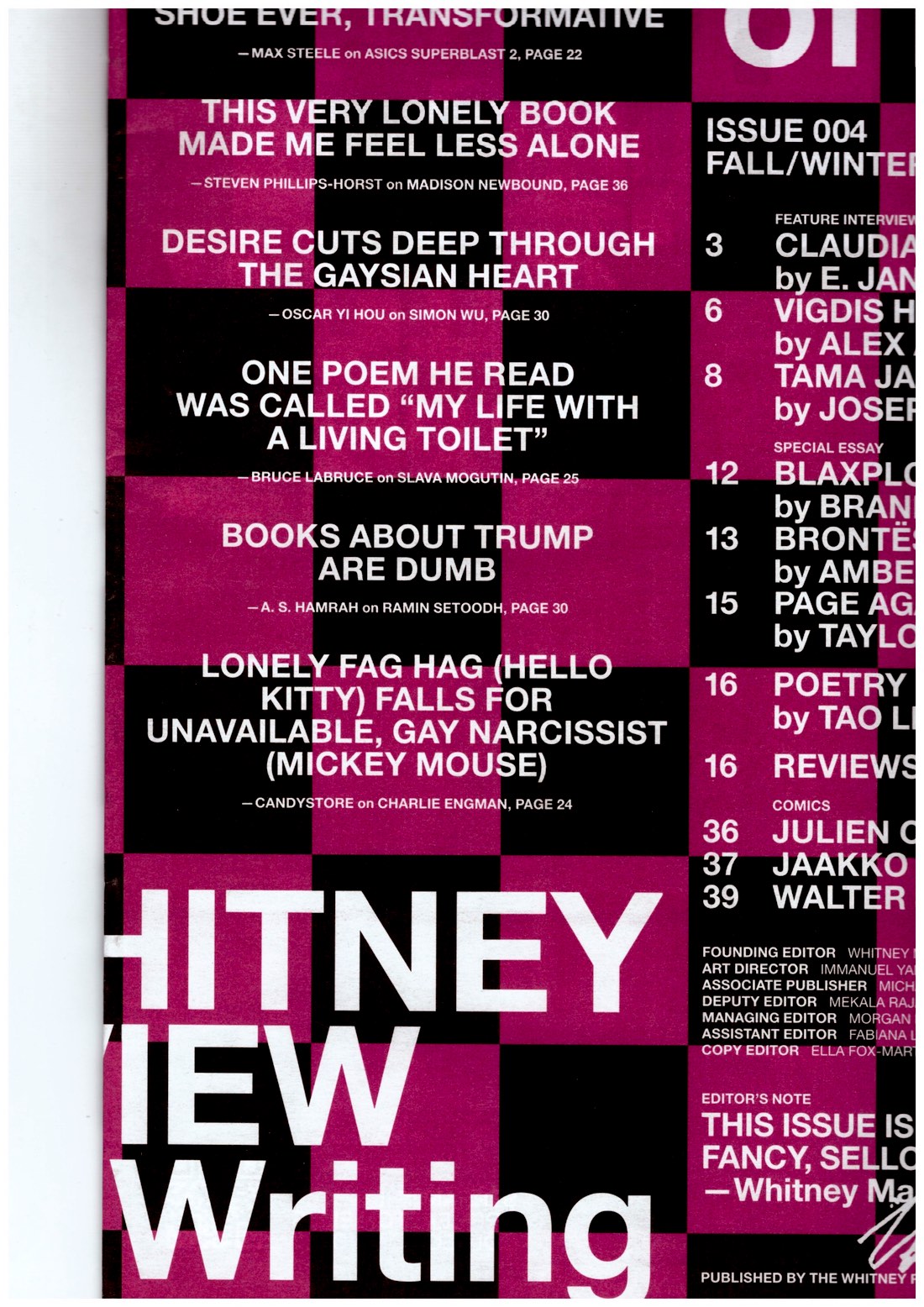 MALLETT, Whitney (ed.) - The Whitney Review of New Writing #4