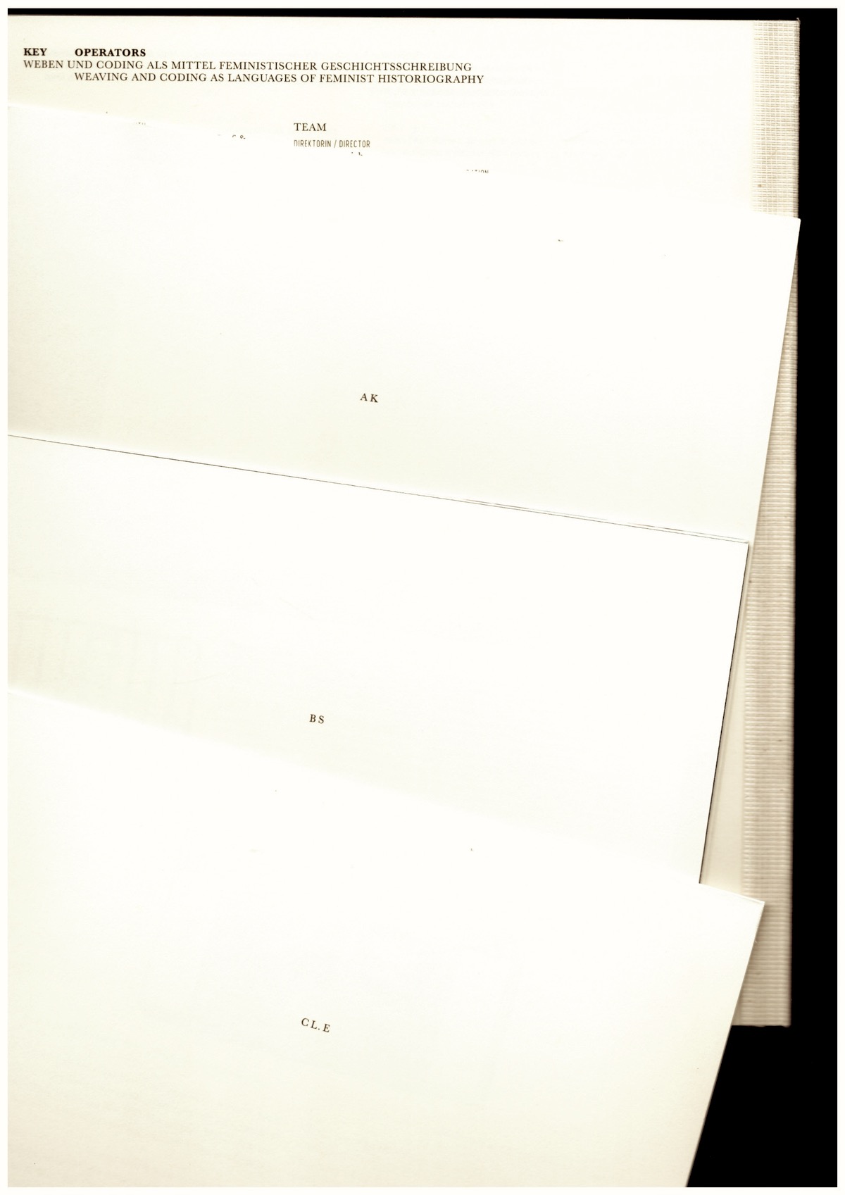 HASNAY, Gloria (ed.) - Key Operators. Weaving and coding as languages of feminist historiography