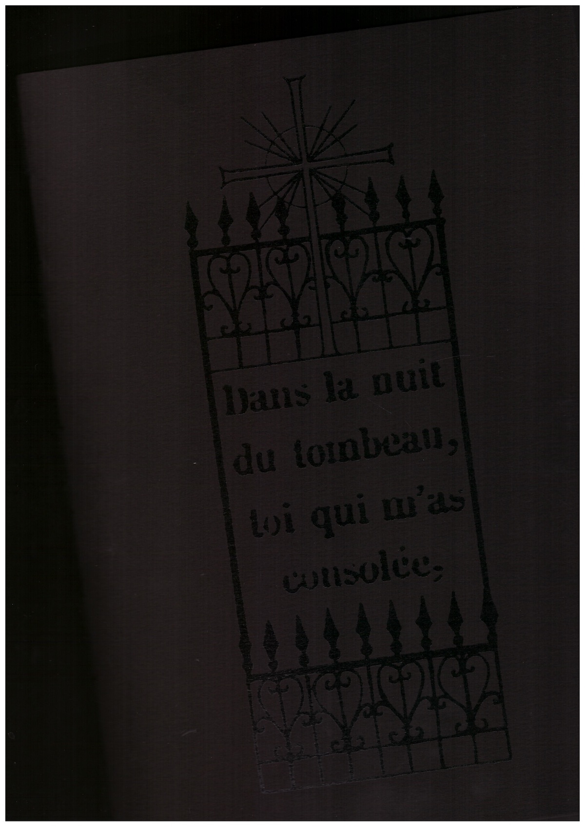 PEDOT, Claire - Dans la nuit du tombeau, toi qui m’as consolée,