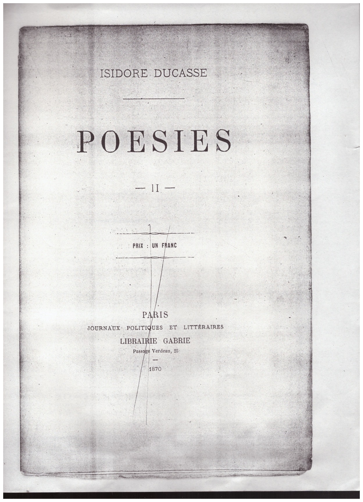 DUCASSE, Isidore; NOURY, Aurélie (ed.) - Poésies II